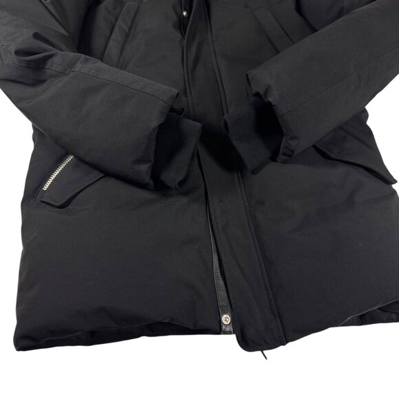 Mackage Edward XR Down Parka Jacket SZ M Black Mock Neck Pockets Hood Missing - Picture 9 of 16